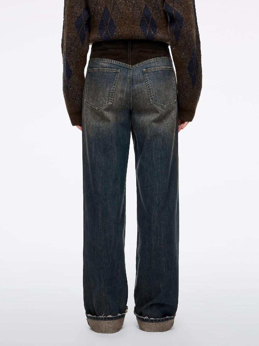 Miss Sixty PATCHWORK STRAIGHT-LEG JEANS RETRO BLUE