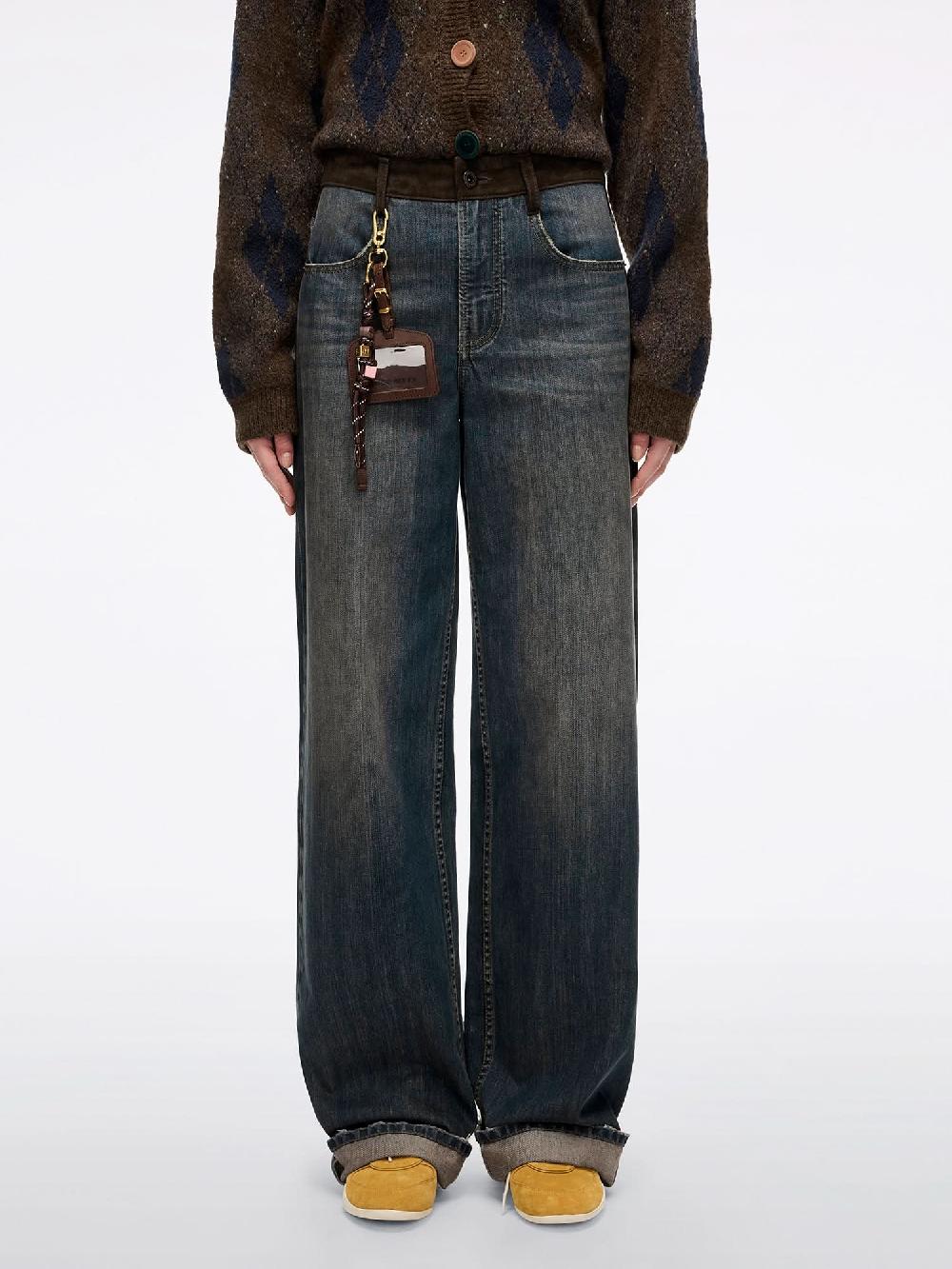 miss sixty PATCHWORK STRAIGHT-LEG JEANS RETRO BLUE