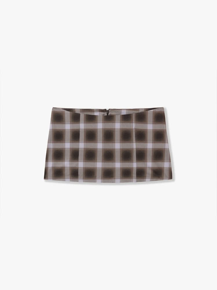 miss sixty PLAID MINI SKIRT CAFE BROWN