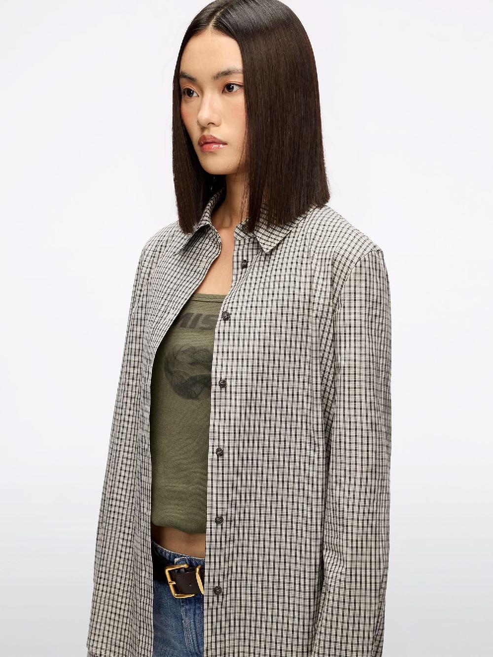 Miss Sixty PLAID SHIRT APRICOT BLACK CHECK