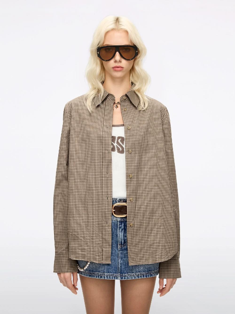miss sixty PLAID SHIRT GREY MILLET CHECK