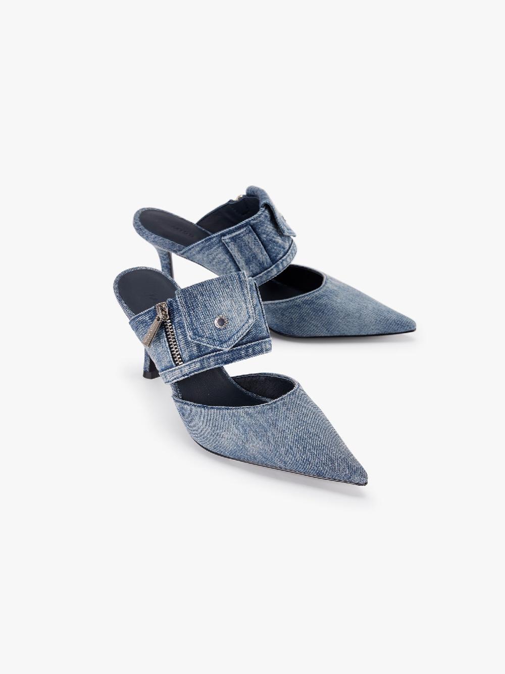 Miss Sixty POINTED-TOE HIGH HEELS BLUE DENIM