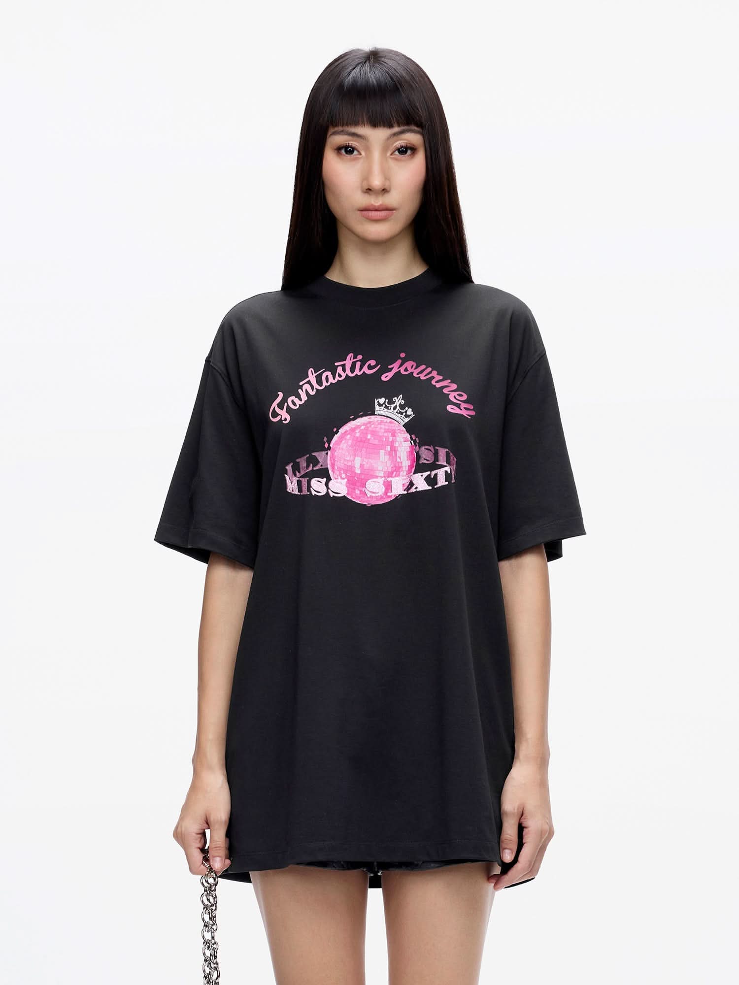 miss sixty PRINT T-SHIRT BLACK