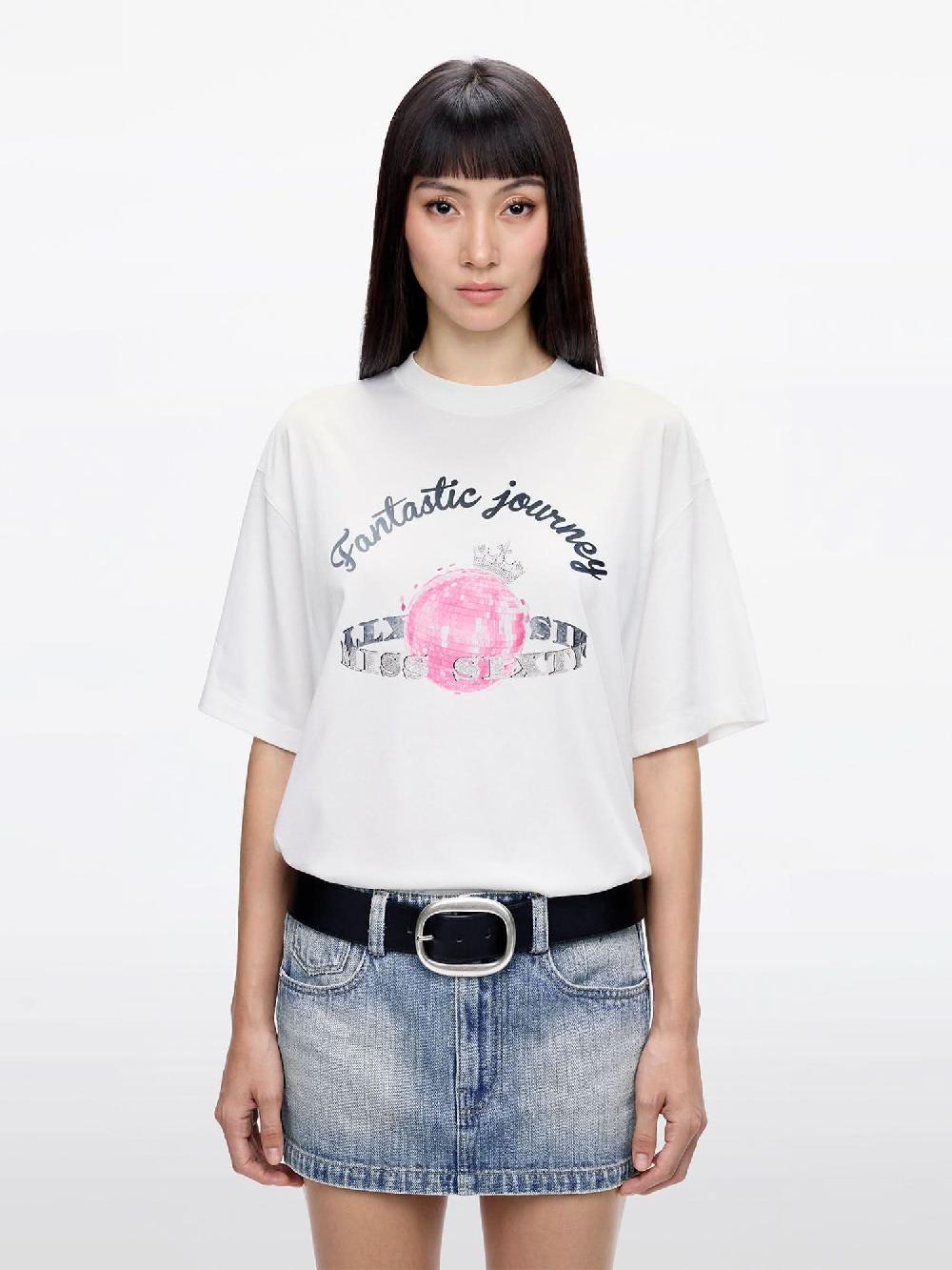 miss sixty PRINT T-SHIRT WHITE