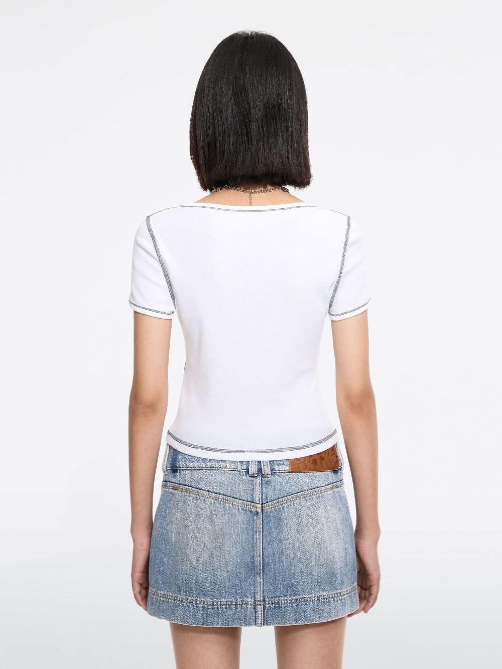 Miss Sixty PRINTED CREW NECK T-SHIRT BRIGHT WHITE