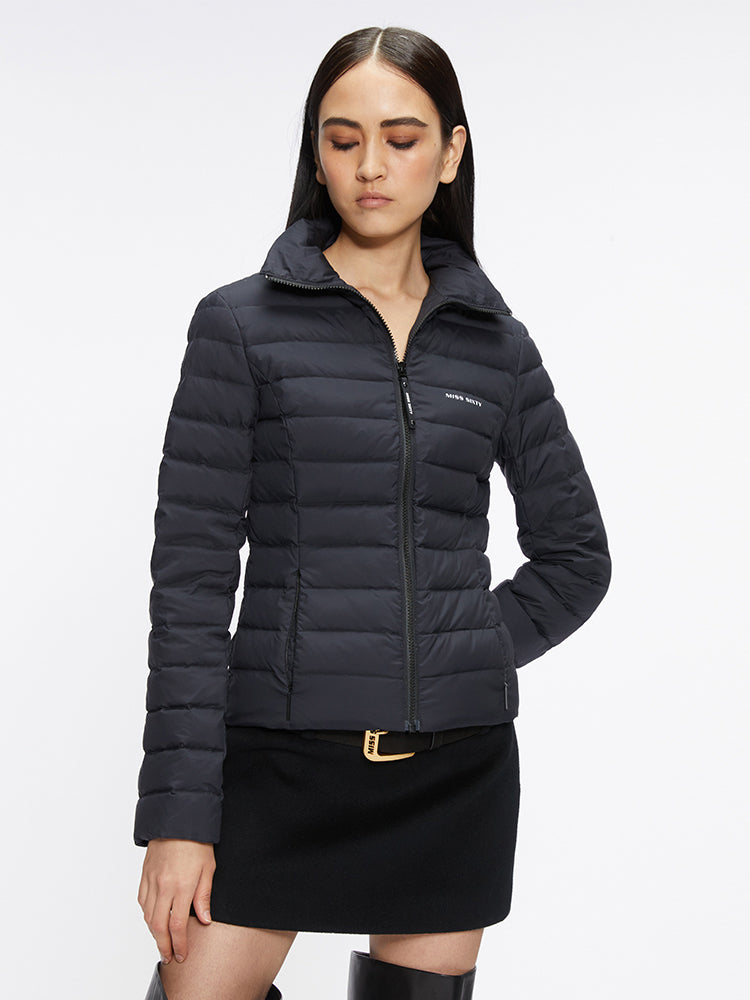 miss sixty PRINTED PUFFER JACKET BLACK