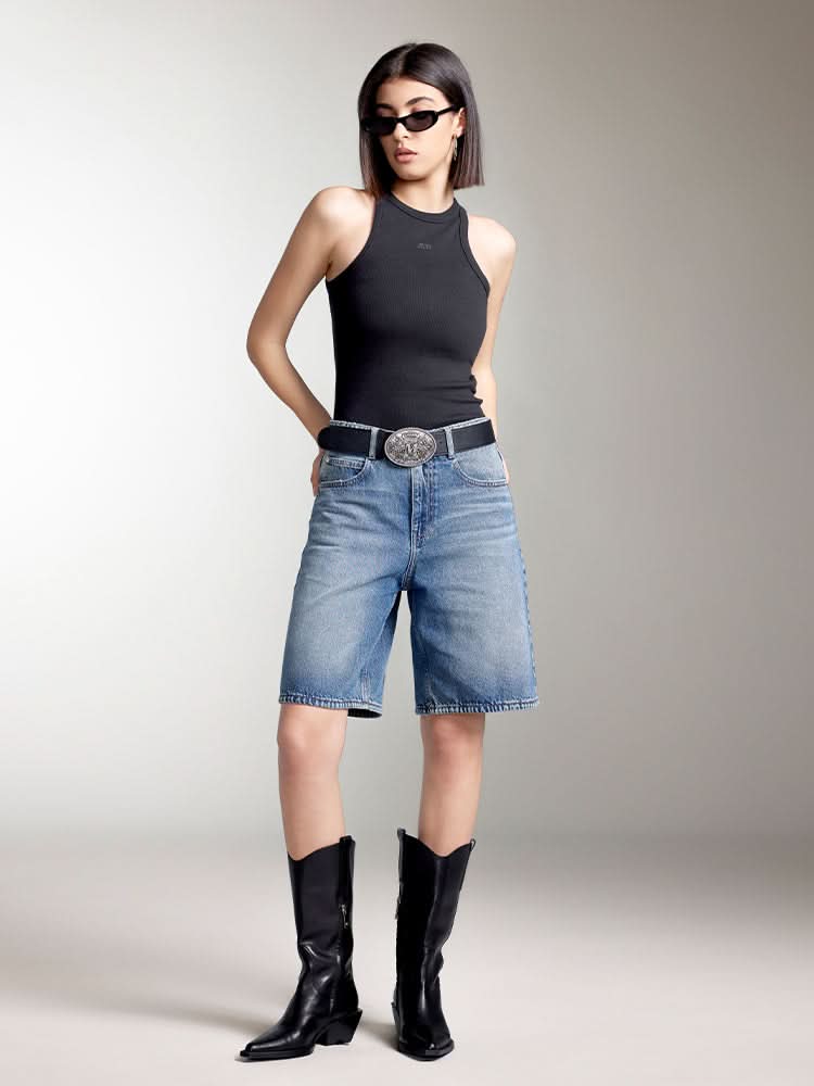 Miss Sixty PRINTED SLIM FIT TANK TOP BLACK