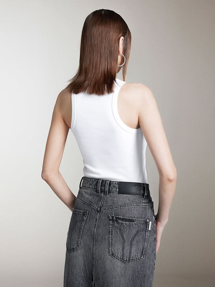 Miss Sixty PRINTED SLIM FIT TANK TOP BRIGHT WHITE