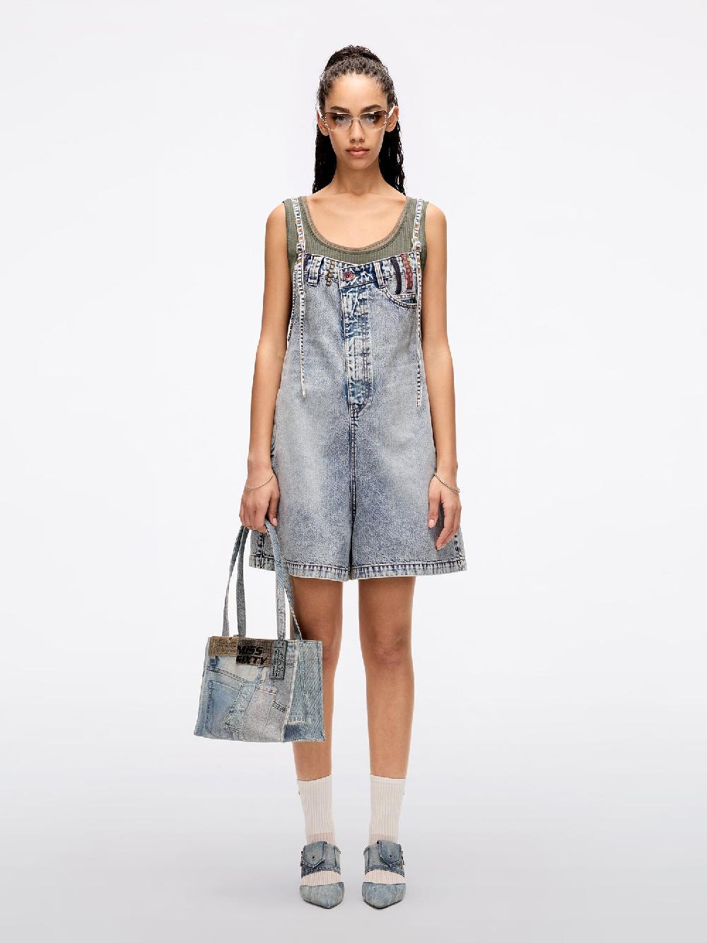 Miss Sixty PRINTED TOTE BAG BLUE DENIM