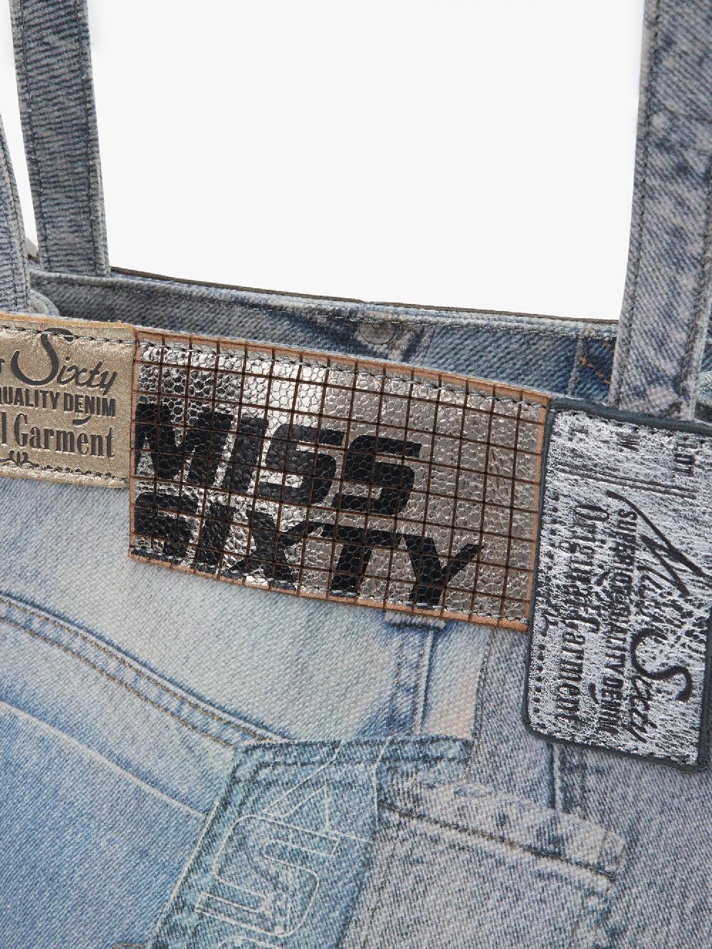 Miss Sixty PRINTED TOTE BAG BLUE DENIM