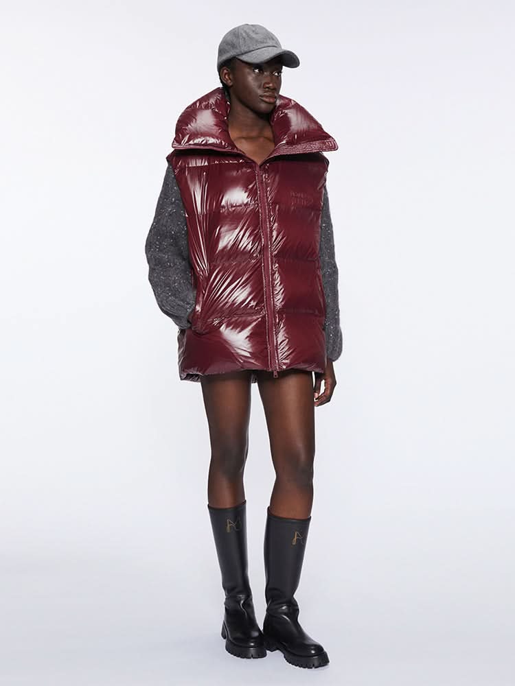 Miss Sixty PUFFER WAISTCOAT DARK RED
