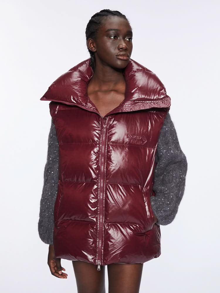 miss sixty PUFFER WAISTCOAT DARK RED