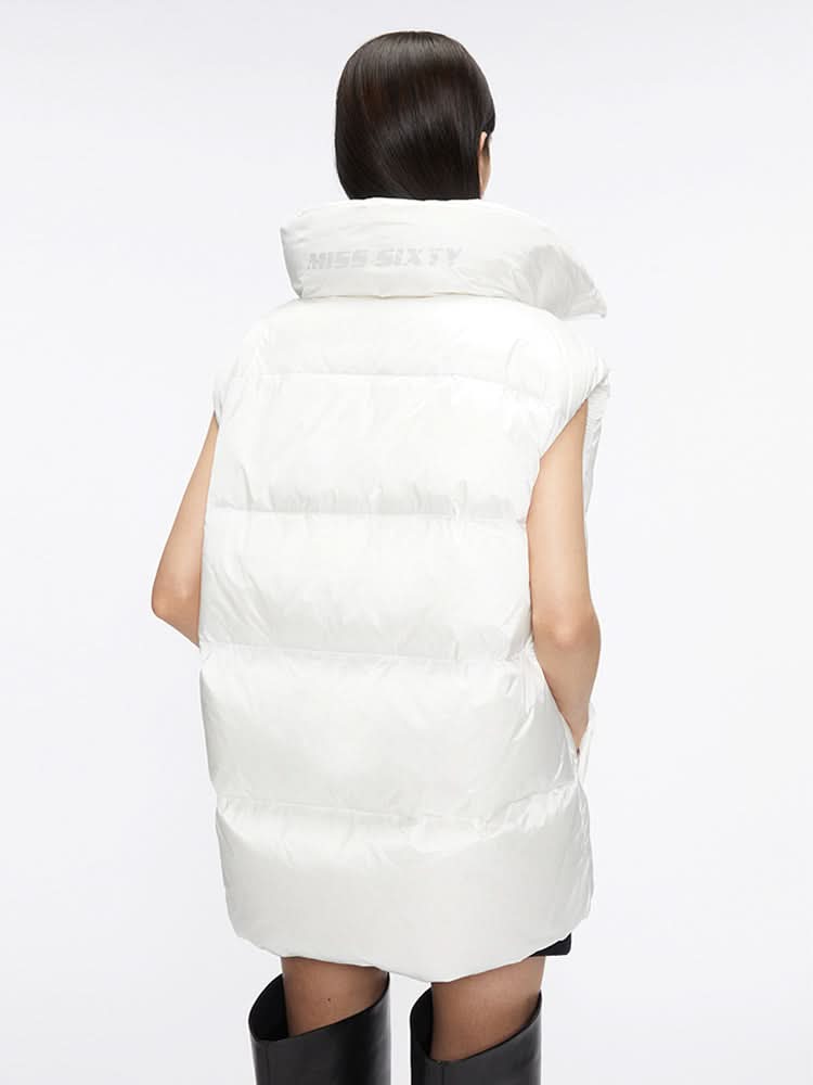 Miss Sixty PUFFER WAISTCOAT PEARL WHITE