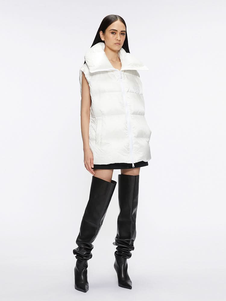 Miss Sixty PUFFER WAISTCOAT PEARL WHITE