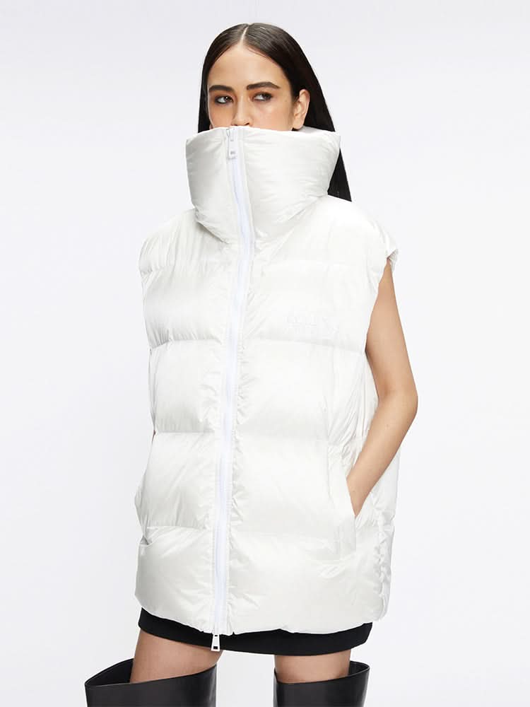 miss sixty PUFFER WAISTCOAT PEARL WHITE