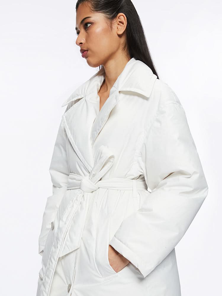 Miss Sixty PUFFY JACKET WITH LAPEL WHITE