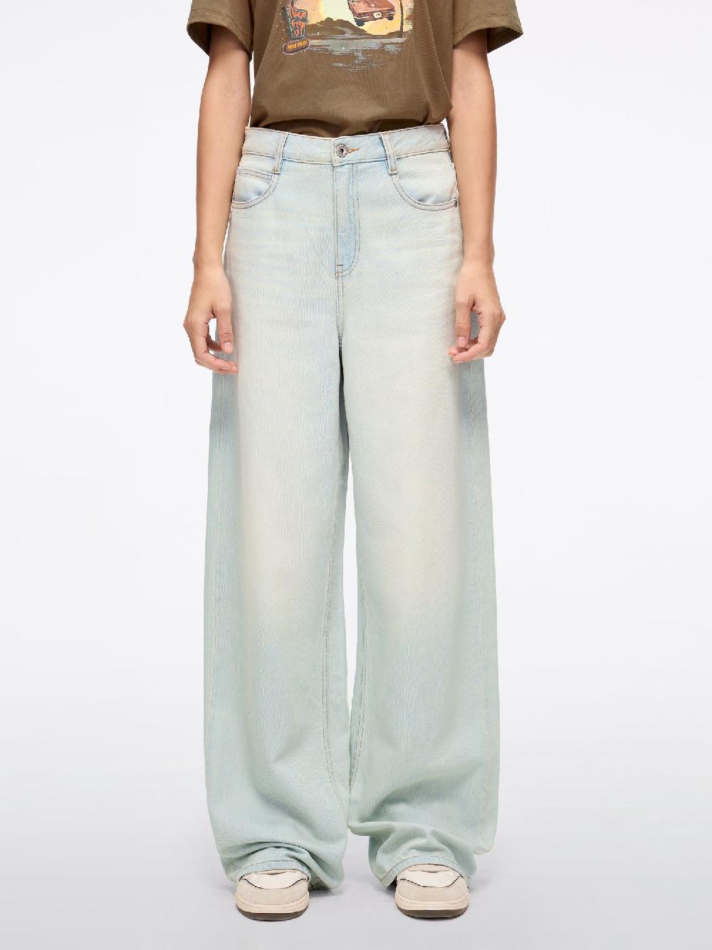 miss sixty RELAXED WIDE-LEG DENIM JEANS LIGHT BLUE