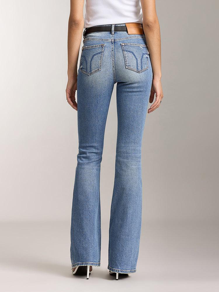 Miss Sixty RETRO WASHED FLARED JEANS MIDDLE BLUE
