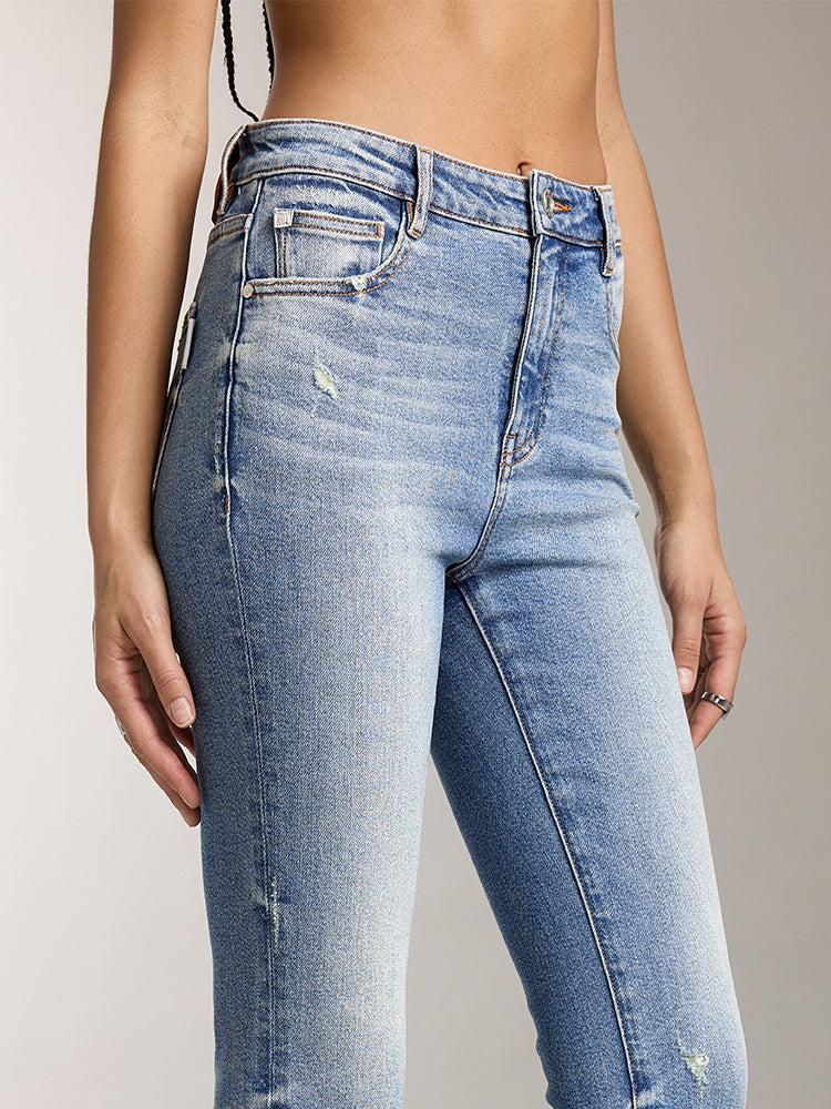 Miss Sixty RETRO WASHED FLARED JEANS MIDDLE BLUE