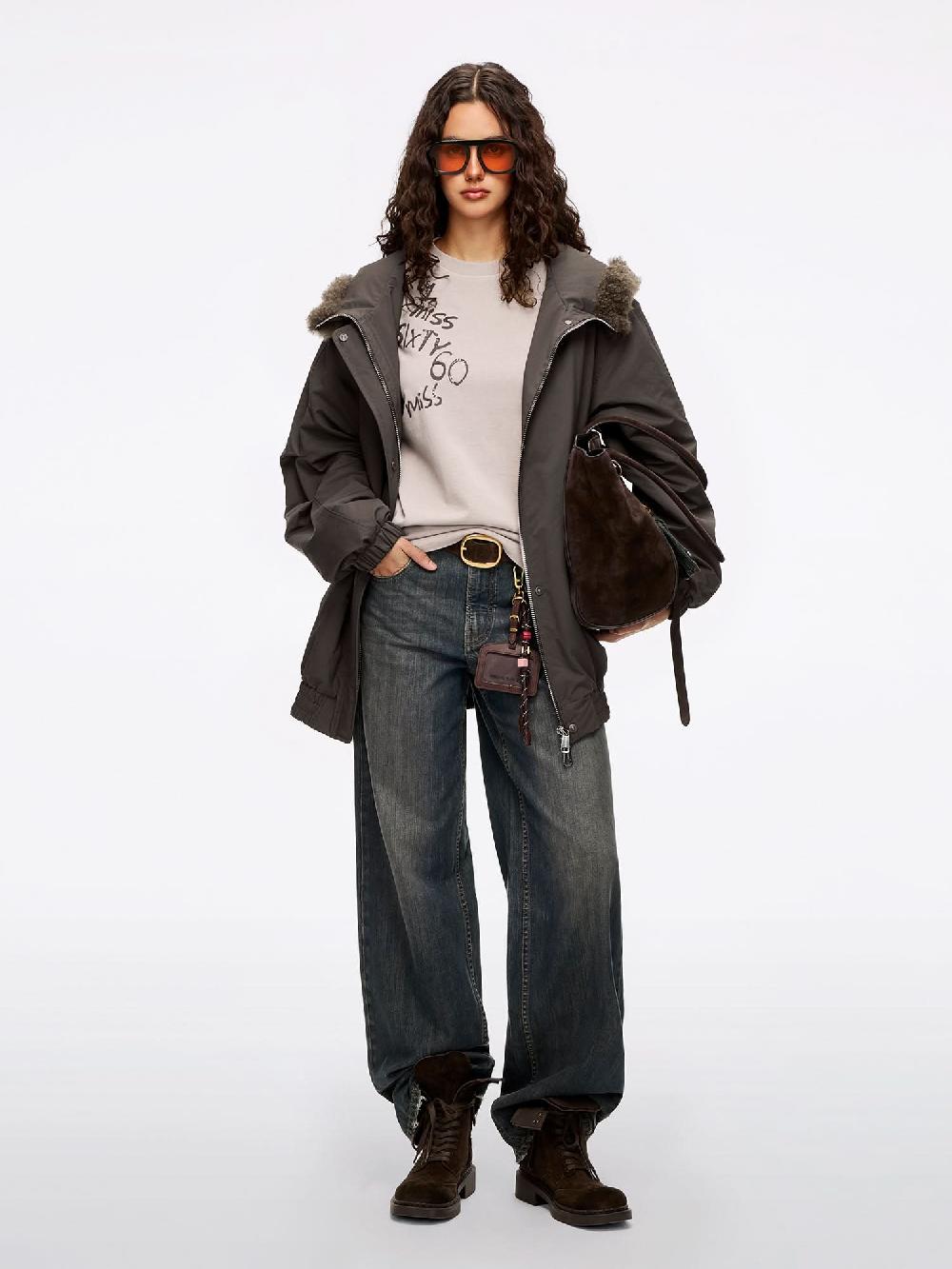 Miss Sixty RHINESTONE EMBROIDERED T-SHIRT KHAKI