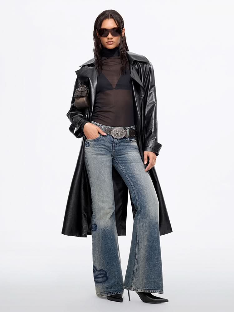 Miss Sixty RHINESTONE FLARED JEANS DEEP BLUE