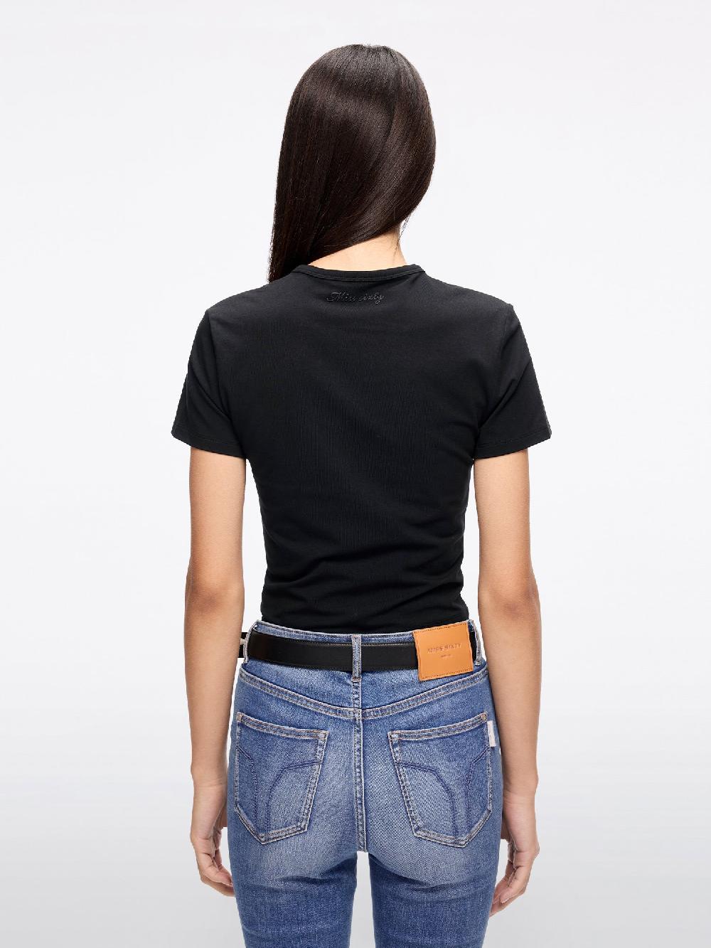 Miss Sixty ROUND NECK SHORT-SLEEVE T-SHIRT BLACK