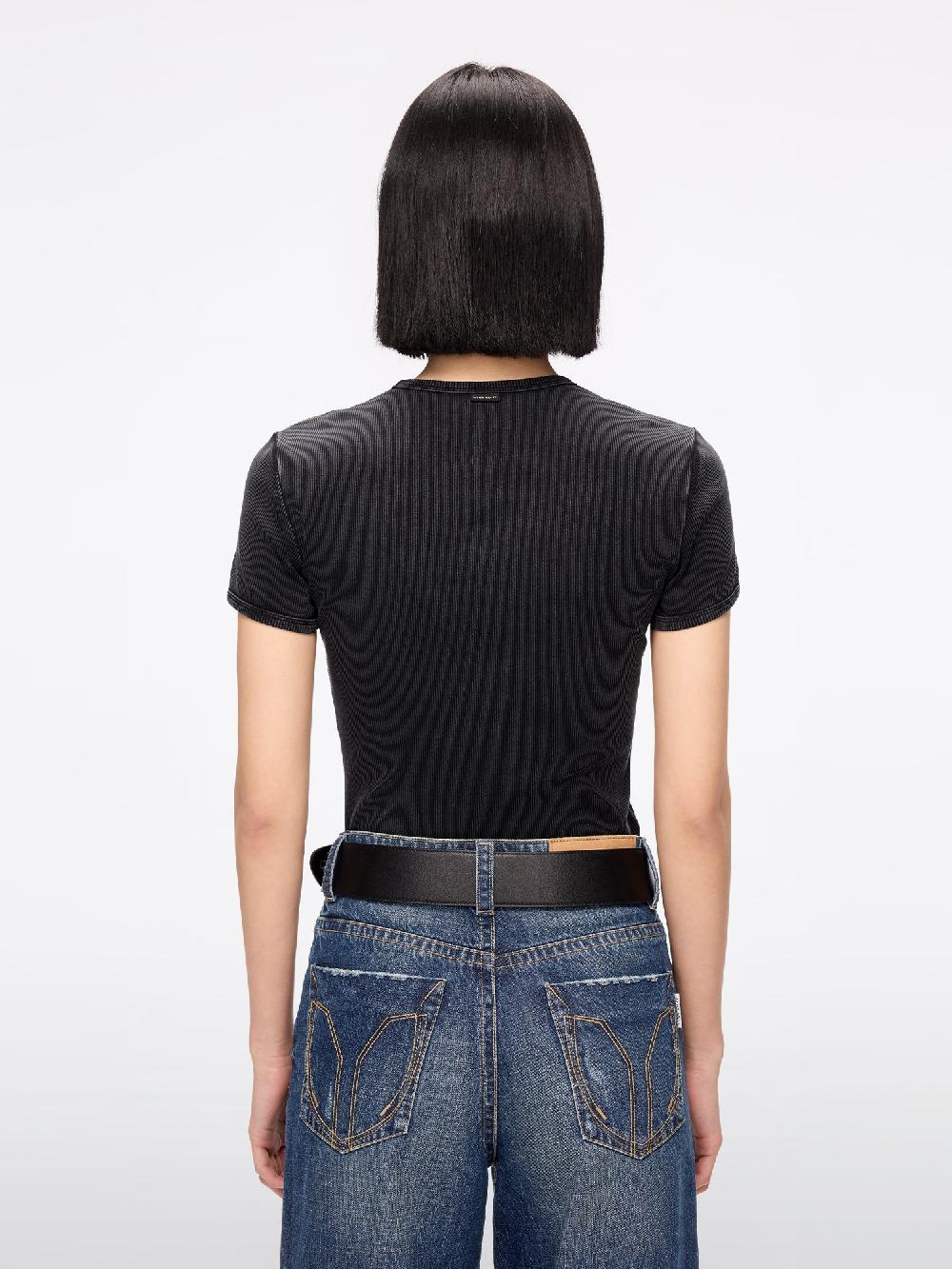 Miss Sixty ROUND NECK T-SHIRT BLACK FOG