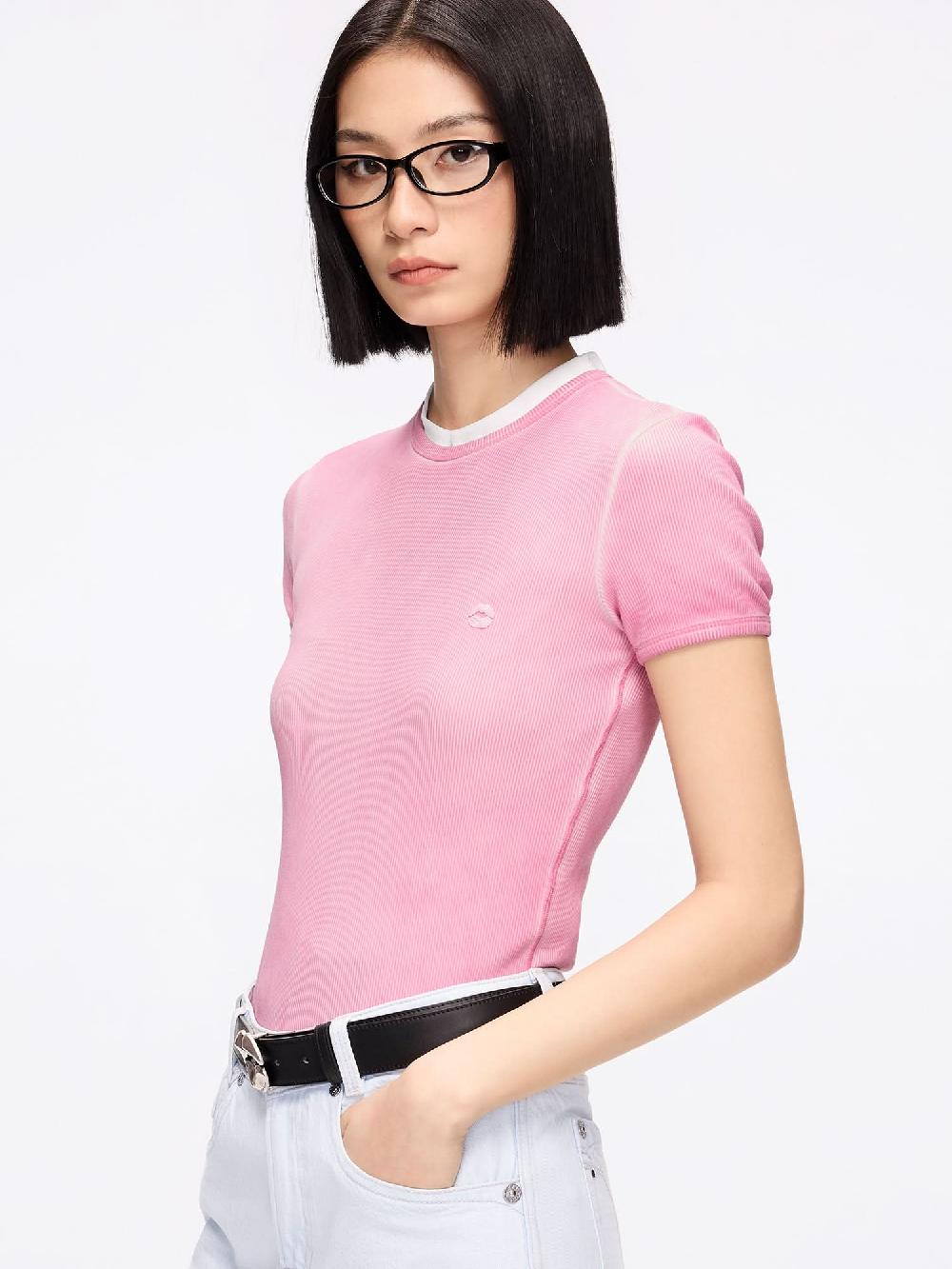 Miss Sixty ROUND NECK T-SHIRT PINK