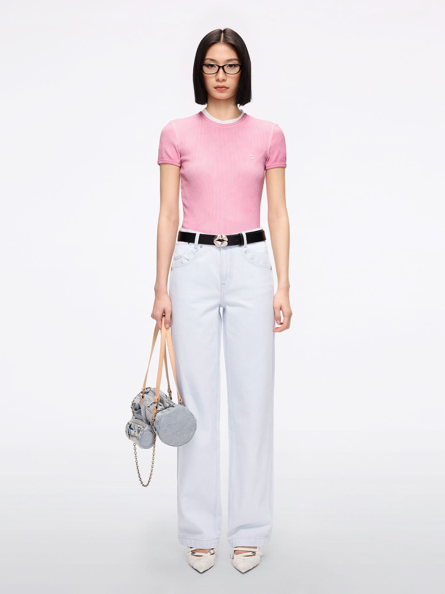 Miss Sixty ROUND NECK T-SHIRT PINK