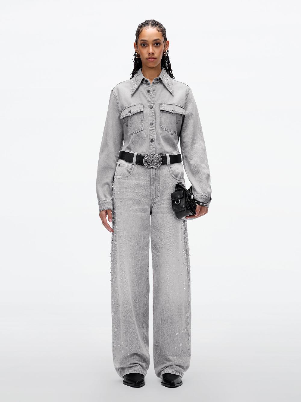 Miss Sixty SEQUIN SHIRT LIGHT GREY