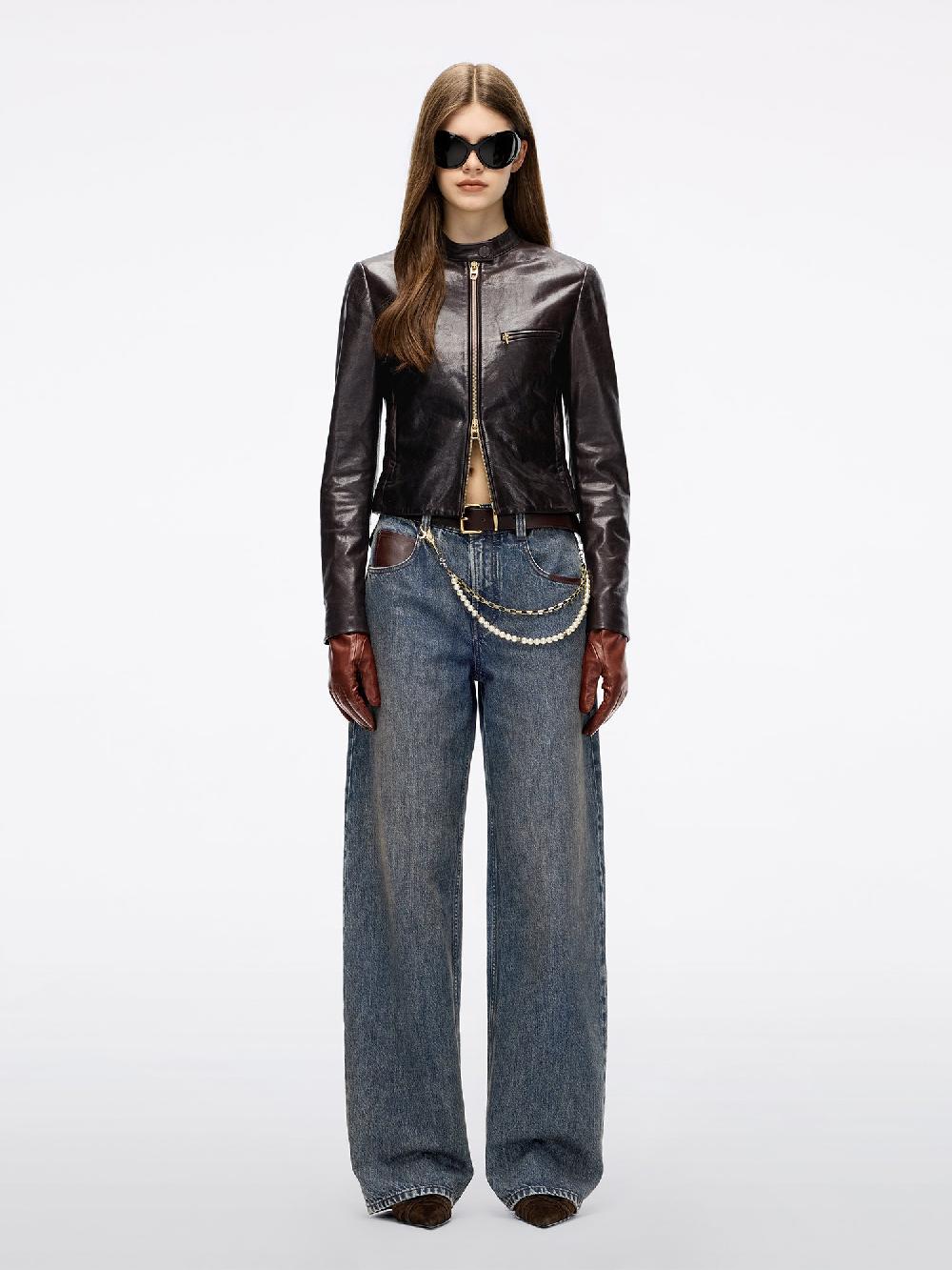 Miss Sixty SHEEPSKIN JACKET BROWN