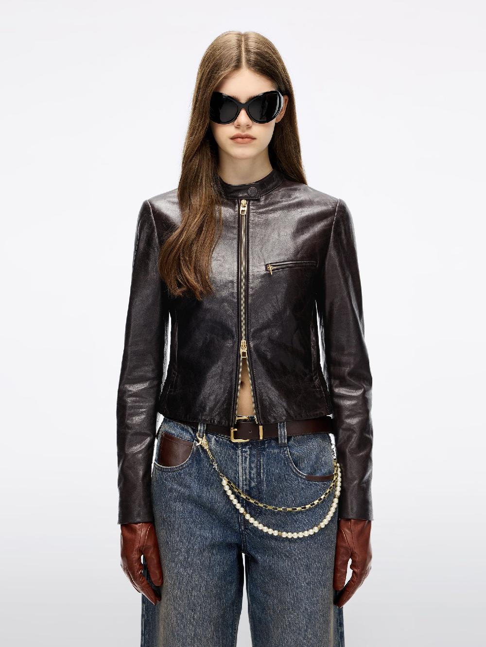 miss sixty SHEEPSKIN JACKET BROWN