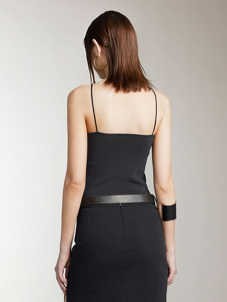 Miss Sixty SLANTED CAMISOLE BLACK