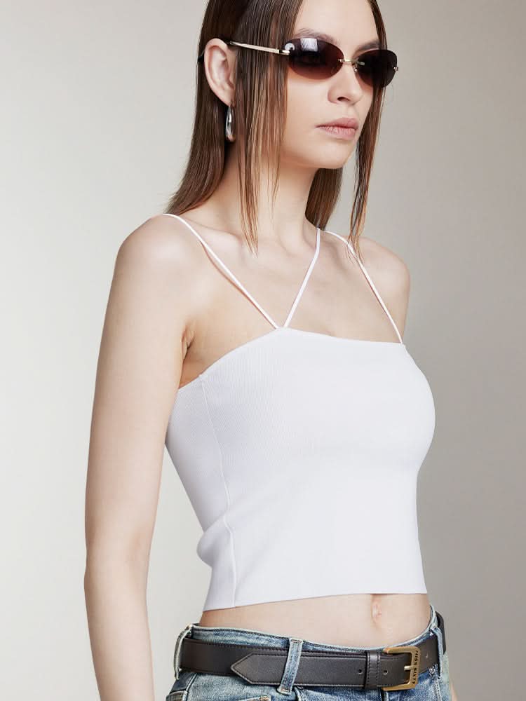 Miss Sixty SLANTED CAMISOLE WHITE