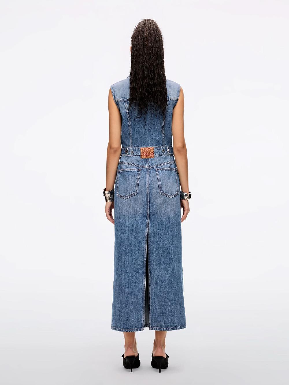 Miss Sixty SLEEVELESS DENIM DRESS MIDDLE BLUE