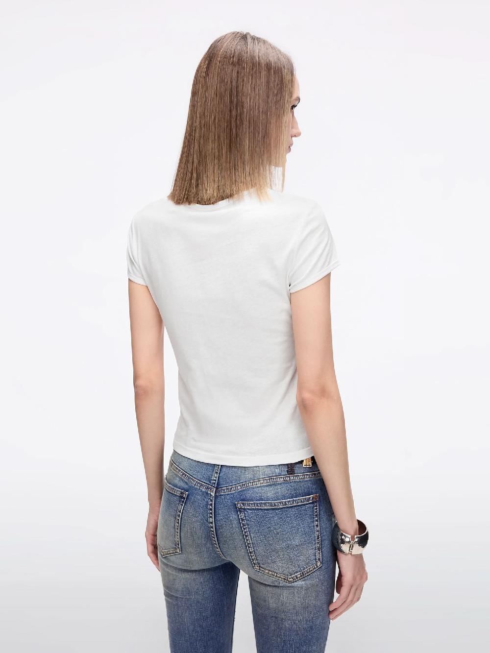 Miss Sixty SLIM-FIT PRINTED T-SHIRT WHITE