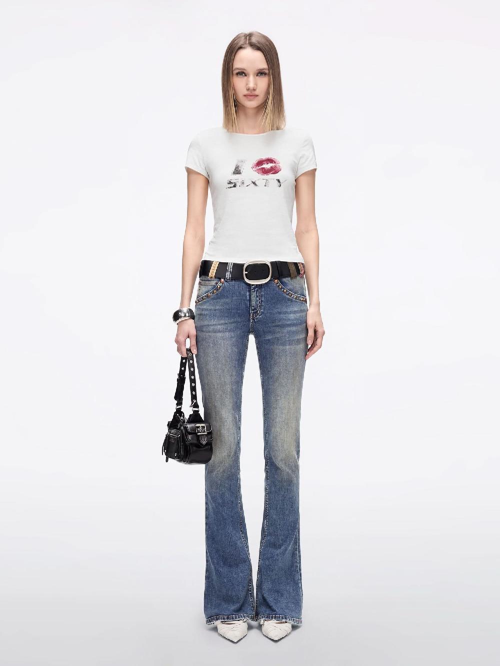 Miss Sixty SLIM-FIT PRINTED T-SHIRT WHITE