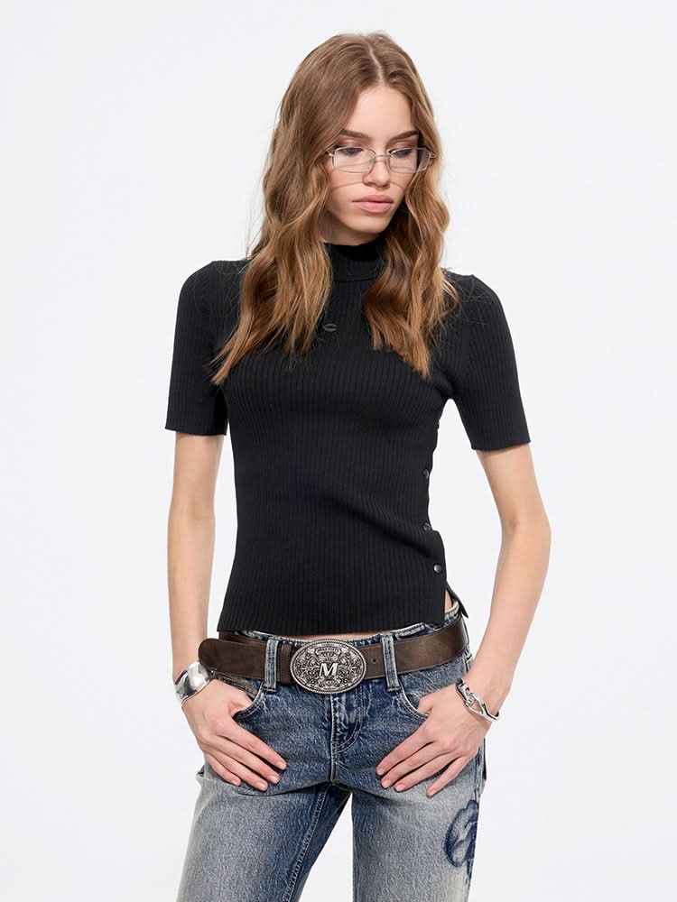 miss sixty SLIM-FIT SWEATER BLACK