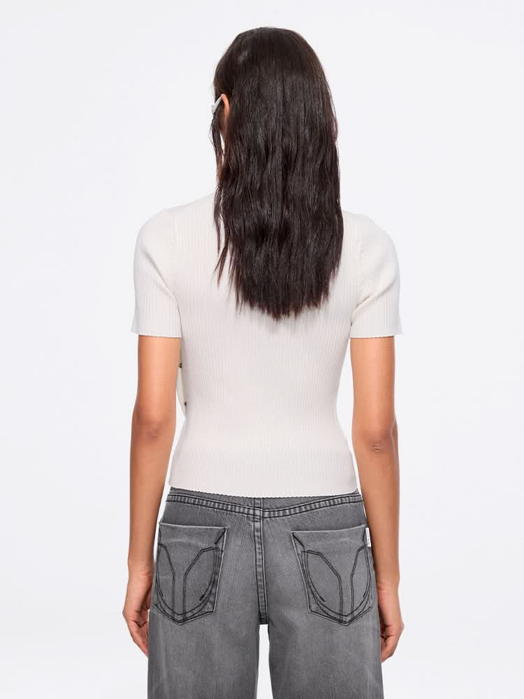 Miss Sixty SLIM-FIT SWEATER WHITE