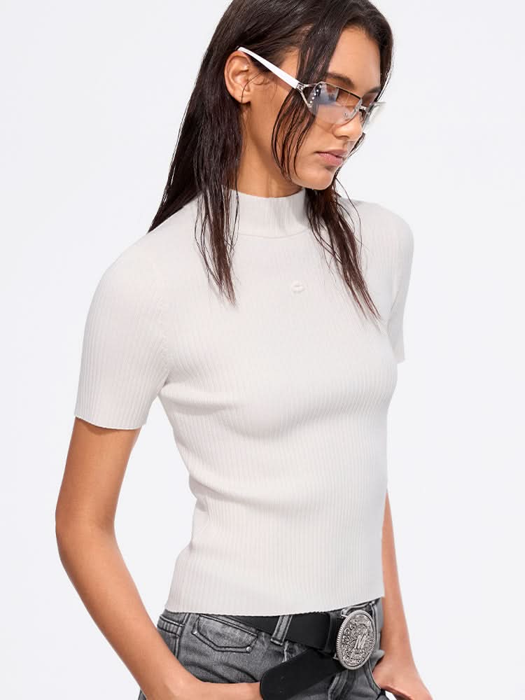 Miss Sixty SLIM-FIT SWEATER WHITE