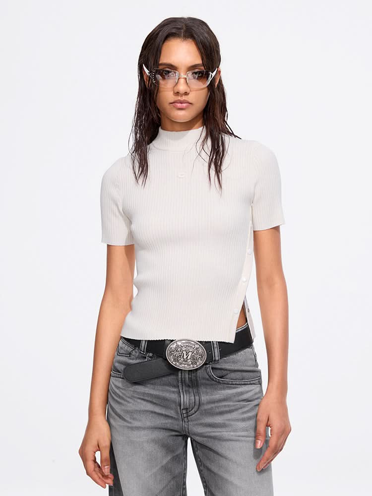 miss sixty SLIM-FIT SWEATER WHITE