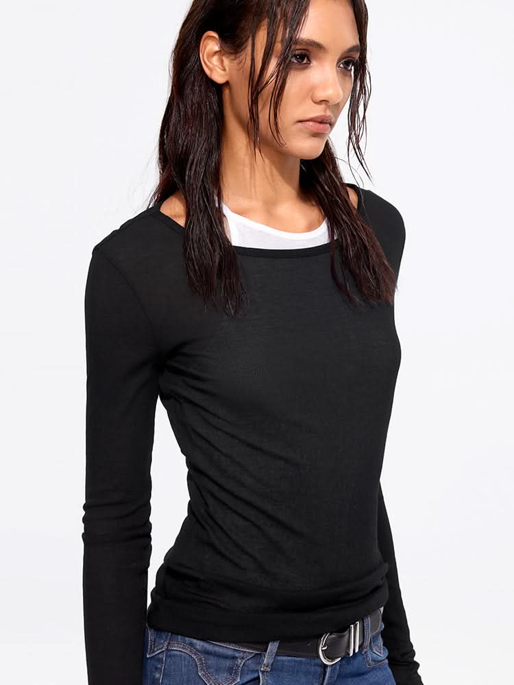 Miss Sixty SLIM-FIT T-SHIRT BLACK