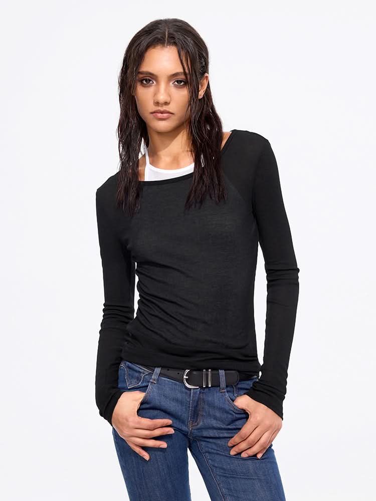 miss sixty SLIM-FIT T-SHIRT BLACK