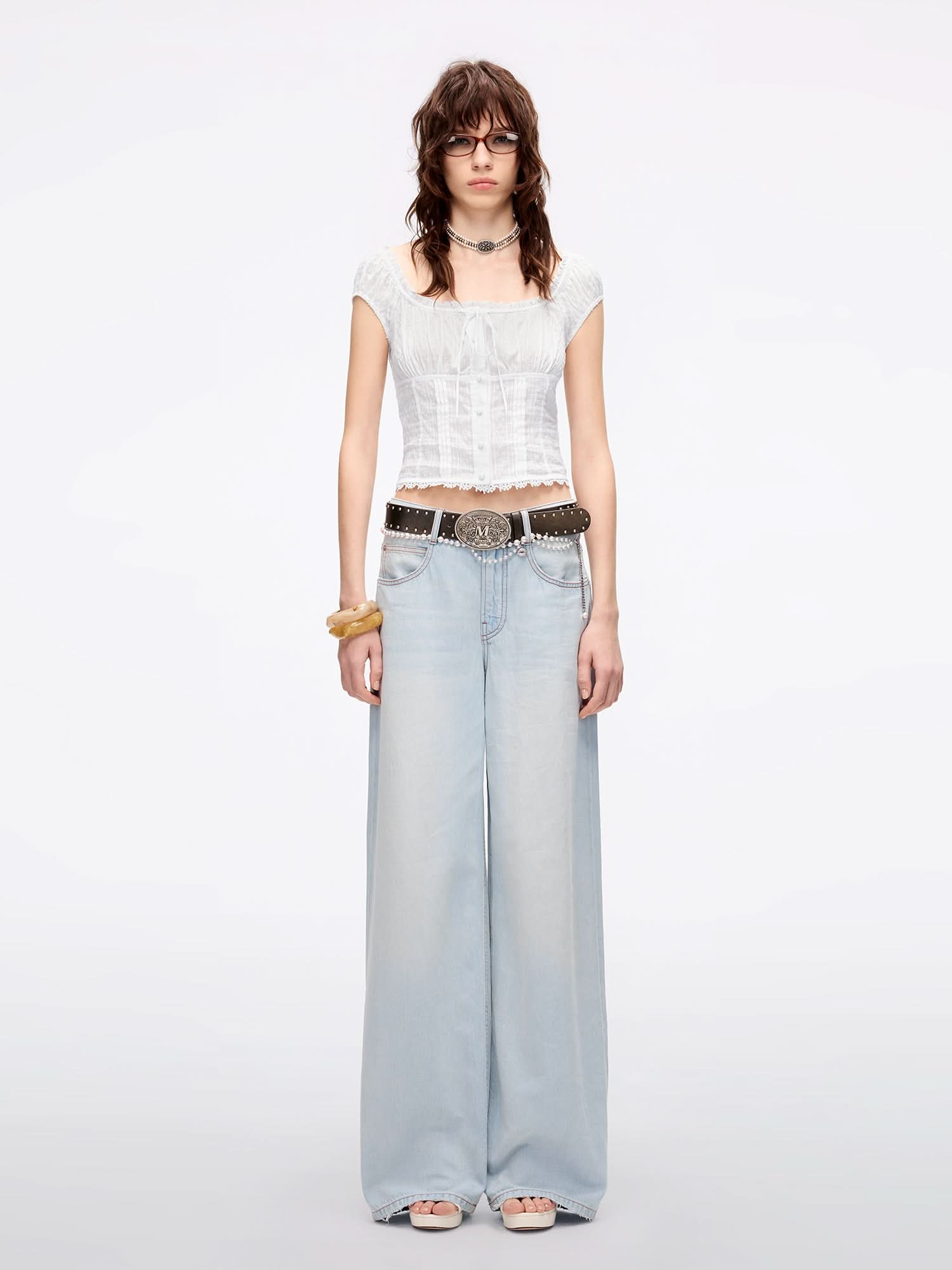 Miss Sixty SLIM FIT TOP WHITE