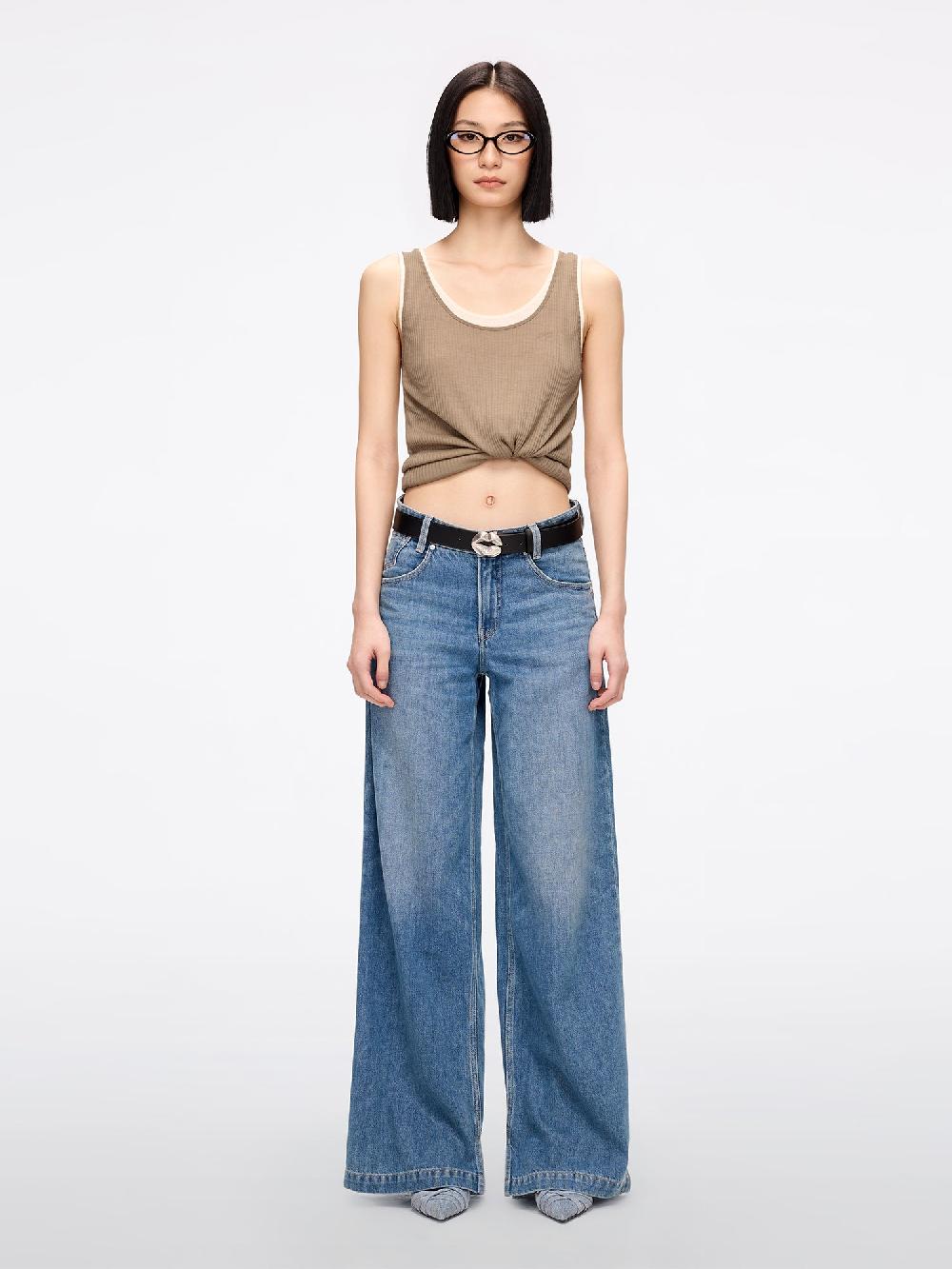 Miss Sixty SLIT WIDE-LEG JEANS DEEP BLUE