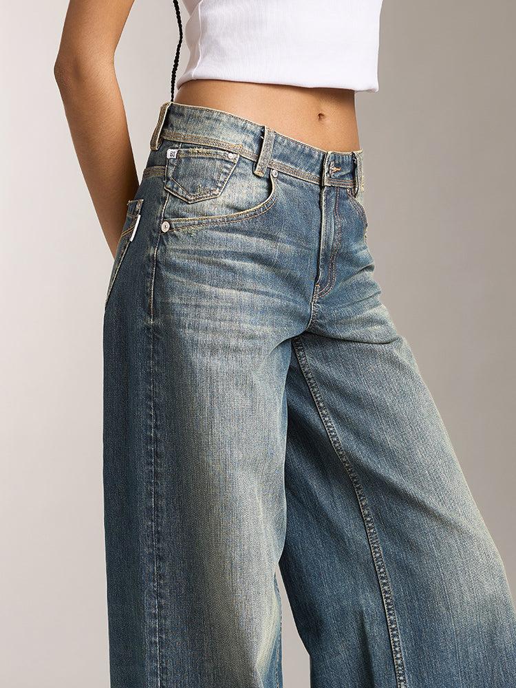 Miss Sixty SLIT WIDE LEG JEANS MIDDLE BLUE
