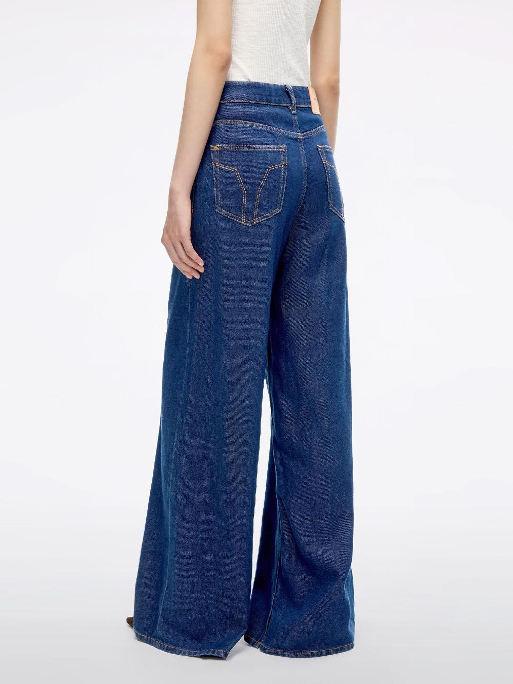 Miss Sixty SPLIT-HEM WIDE-LEG JEANS DEEP BLUE