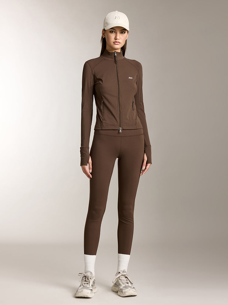 Miss Sixty SPORTY KNITTED JACKET DARK COFFEE