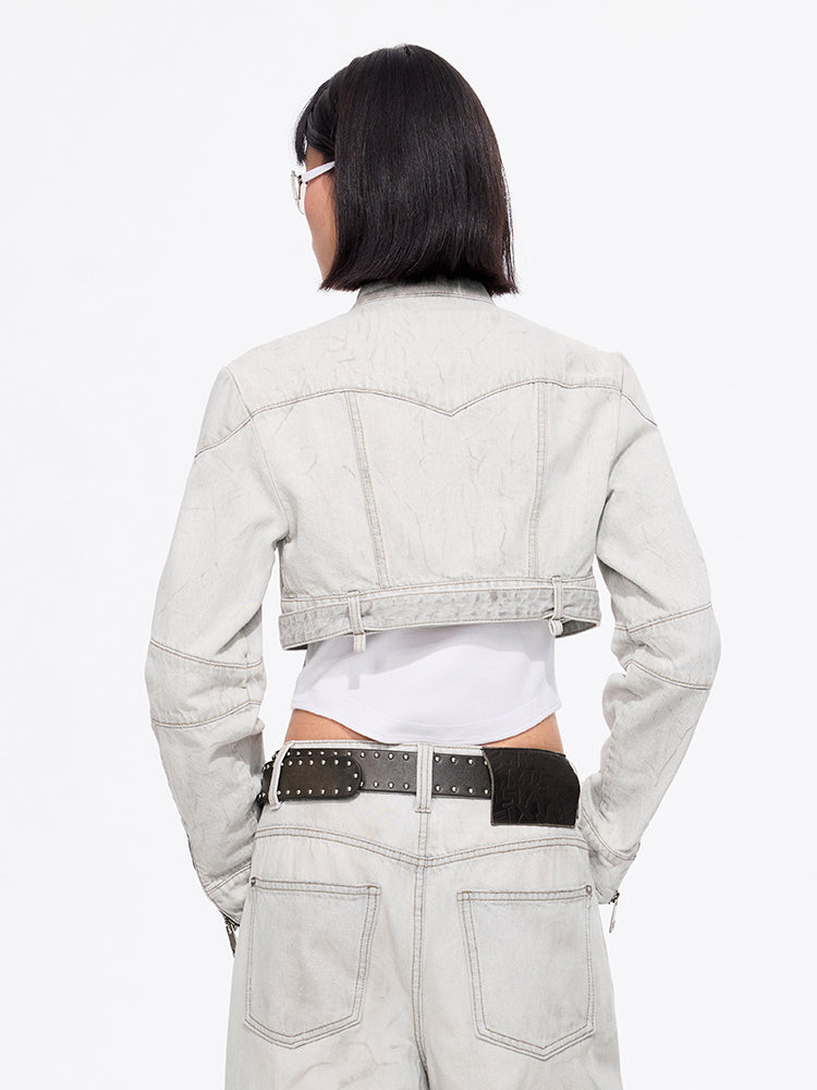 Miss Sixty STAND-UP COLLAR JACKET LIGHT GREY