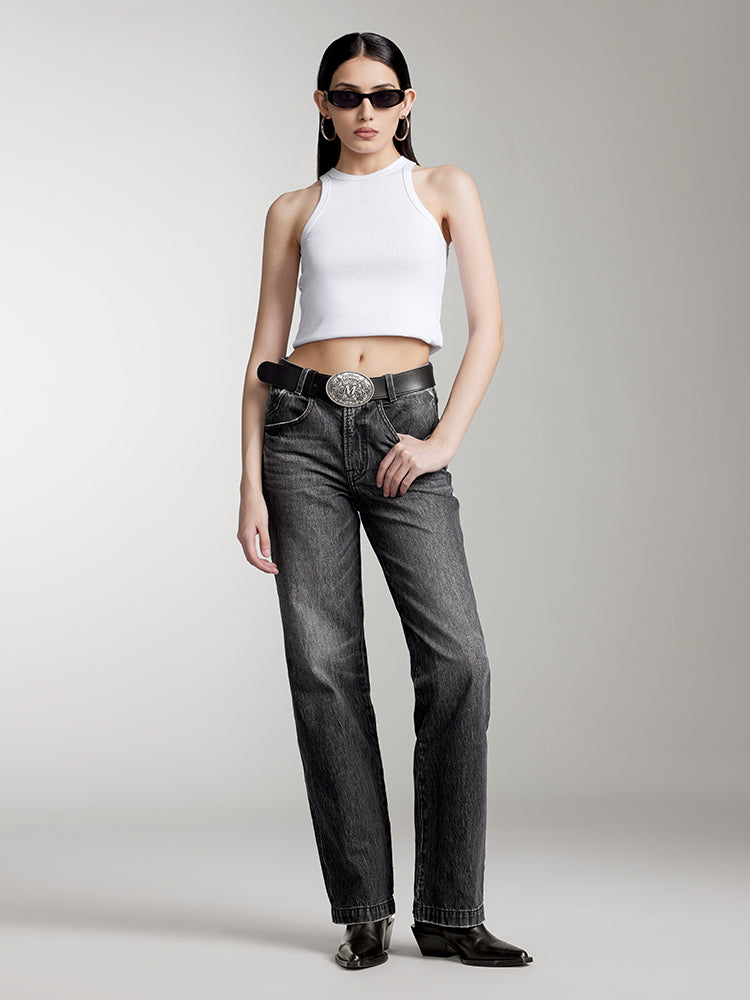 Miss Sixty STRAIGHT FIT JEANS IN BLACK BLACK FOG